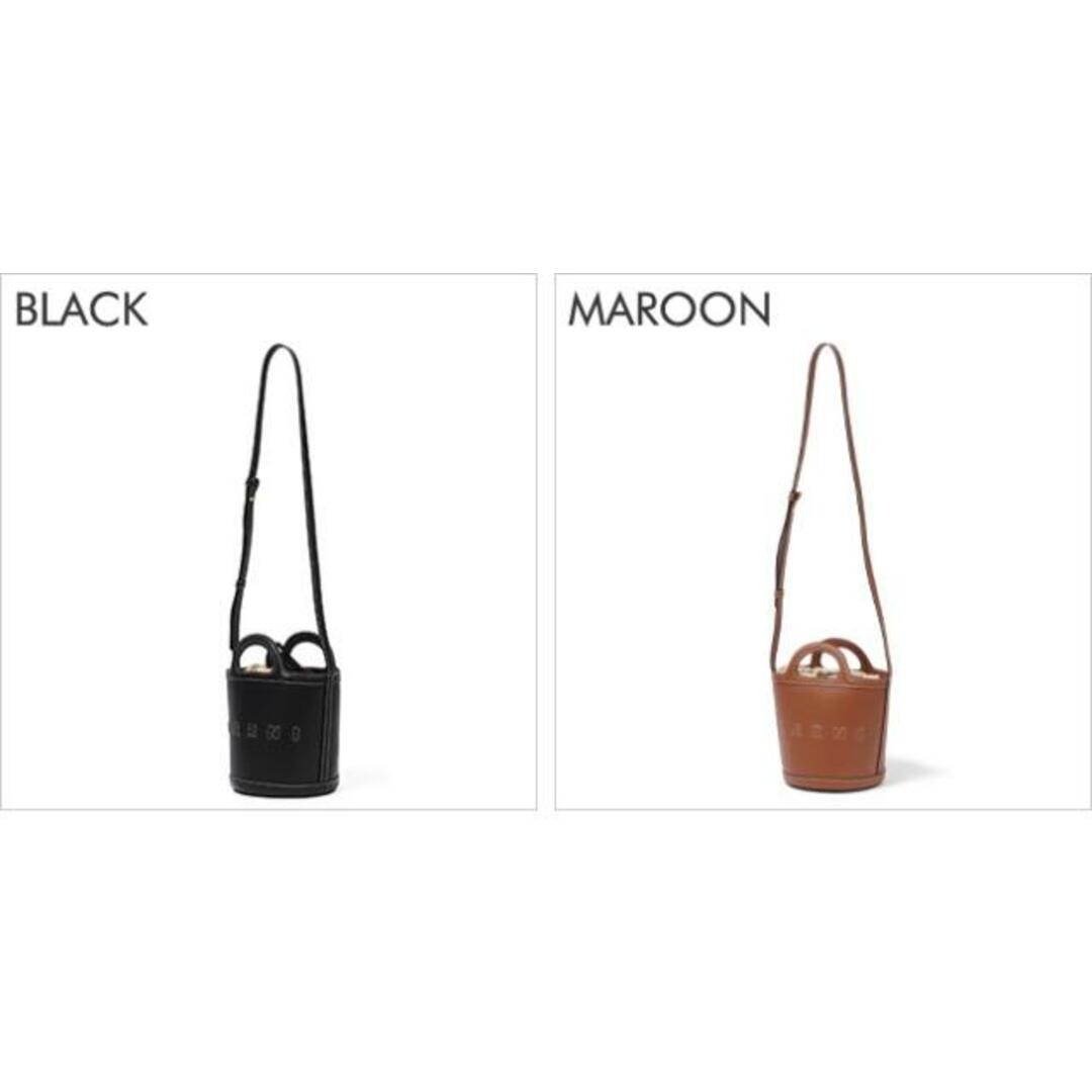 【新品未使用】 MARNI マルニ ショルダーバッグ TROPICALIA SMALL BUCKET BAGトロピカリアスモールバケットバッグ レザー SCMP0056U0LV589 【BLACK】