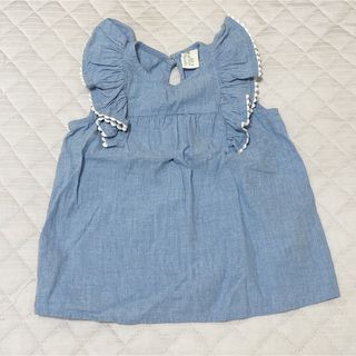 エイチアンドエム(H&M)のH&M 肩フリルデザインノースリーブトップス タンクトップ 子供服 女の子(シャツ/カットソー)