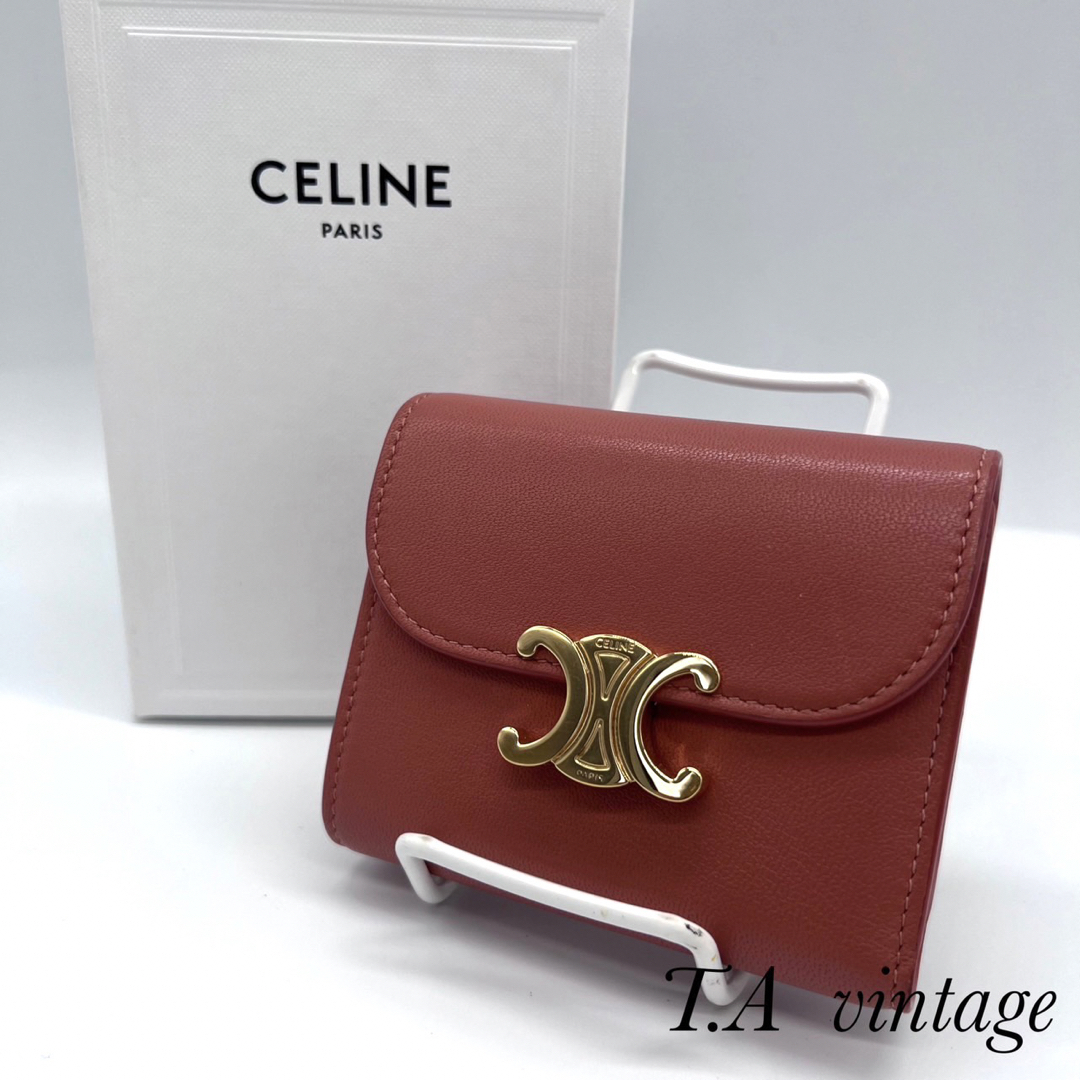 celine - 美品！セリーヌ カーフスキン スモールウォレット 折り財布