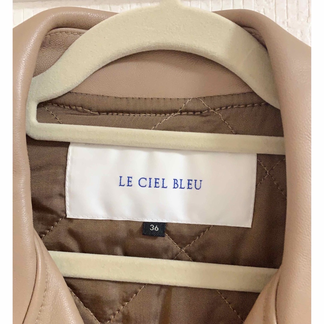 LE CIEL BLEU(ルシェルブルー)の【最終値下げ】【本革】LE CIEL BLEU ルシェルブルー　レザージャケット レディースのジャケット/アウター(ライダースジャケット)の商品写真