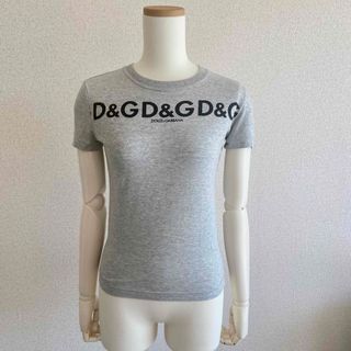 ドルチェアンドガッバーナ(DOLCE&GABBANA)のドルチェアンドガッバーナ　ロゴＴシャツ　グレー　サイズ38(Tシャツ(半袖/袖なし))