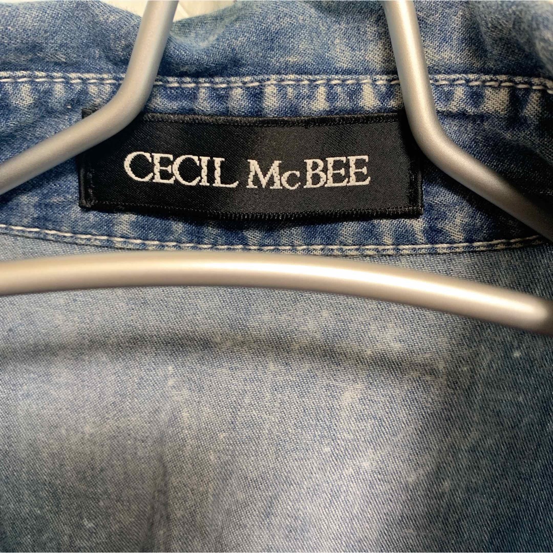 CECIL McBEE(セシルマクビー)の【超美品❤️】CECIL McBEE七部半袖丈デニムトップス シャツ レディースのトップス(シャツ/ブラウス(長袖/七分))の商品写真