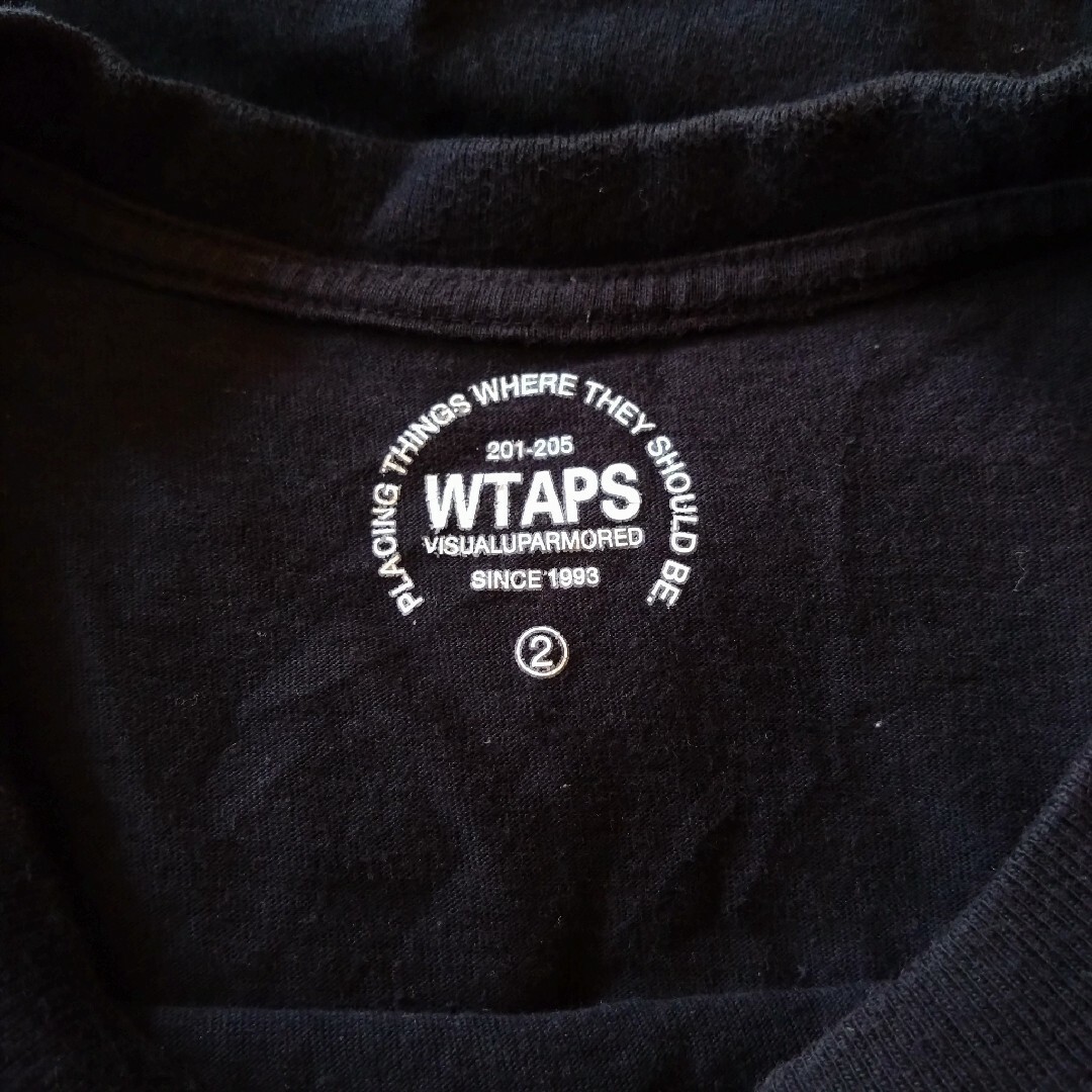 【入手困難】wtaps tシャツ ブラック 筆記体ロゴ Dワッペン ロゴ刺繍