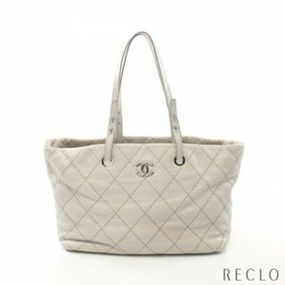 シャネル(CHANEL)のマトラッセ ショルダーバッグ トートバッグ レザー グレー シルバー金具(トートバッグ)