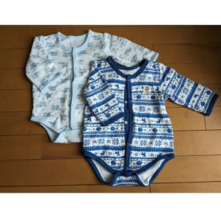 ニシキベビー(Nishiki Baby)の長袖　ボディスーツ2枚セット(肌着/下着)