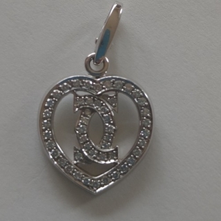 カルティエ(Cartier)の国内正規品購入カルティエ　ロゴ　ダイヤ　チャーム　ネックレス　ブレスレット(ネックレス)