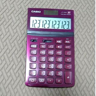 カシオ(CASIO)の電卓　CASIO　12桁　JF-V200　パープル(オフィス用品一般)