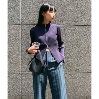 マウジー(moussy)のMOUSSY / STAND NECK ZIP UP RIB ニット(ニット/セーター)