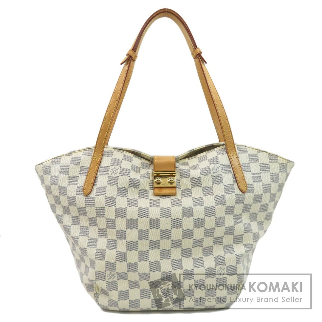 ダミエアズールホワイト系LOUIS VUITTON N41208 サリナPM ダミエ アズール トートバッグ ダミエキャンバス レディース