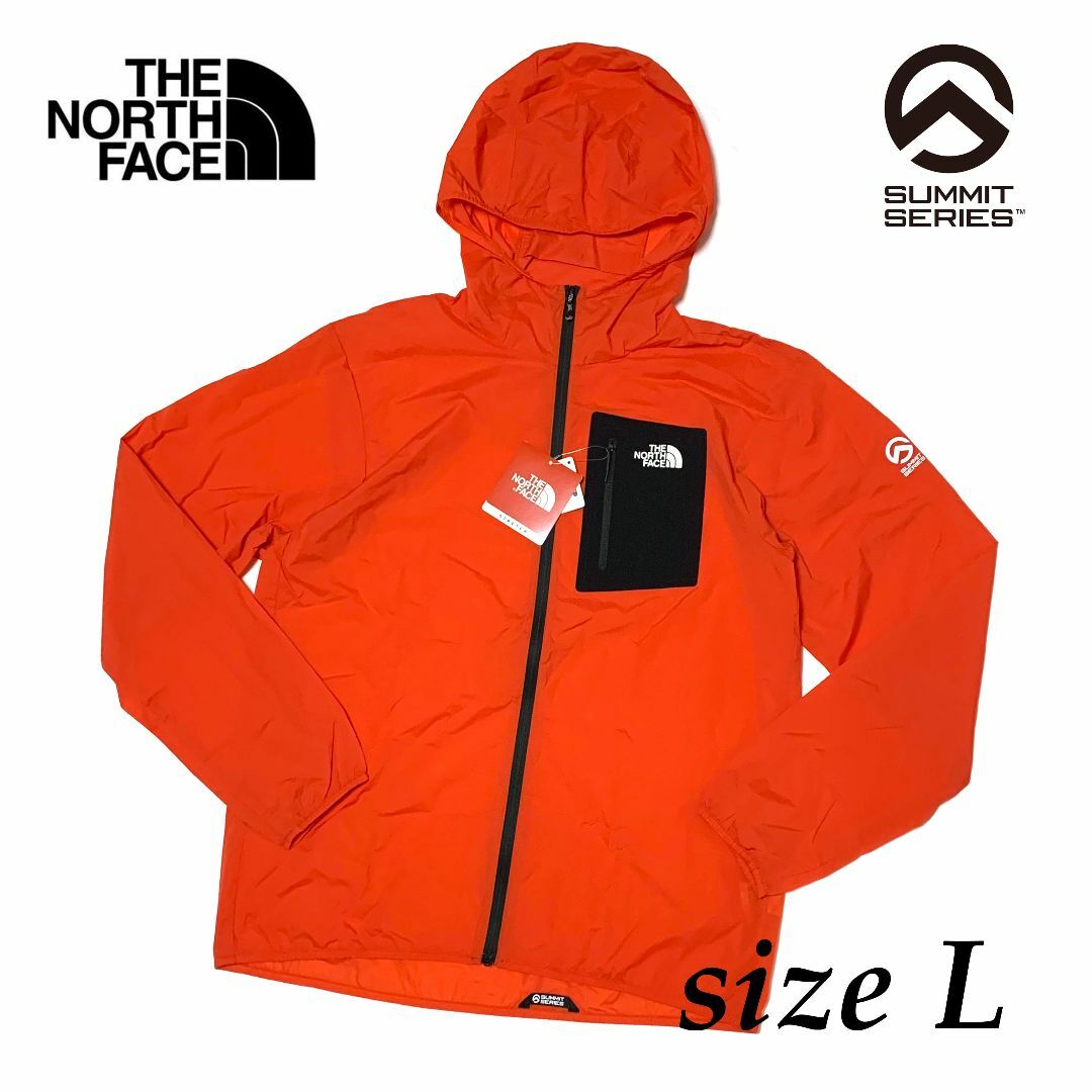 THE NORTH FACE(ザノースフェイス)の新品　Lサイズ　ノースフェイス　ビッグウォール ウインド ジャケット レッド　赤 メンズのジャケット/アウター(ナイロンジャケット)の商品写真