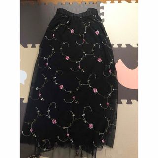 チャオパニック(Ciaopanic)のチャオパ⭐︎チュールスカート(お花の刺繍)(ひざ丈スカート)