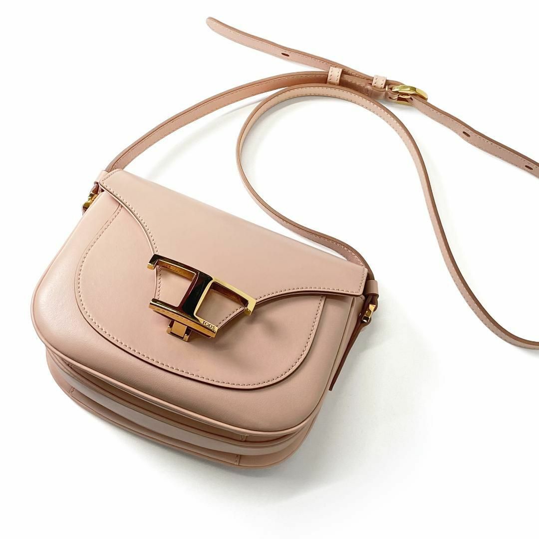 ★未使用級★トッズ TOD'S Tタイムレス ミニショルダー ポシェット ピンク