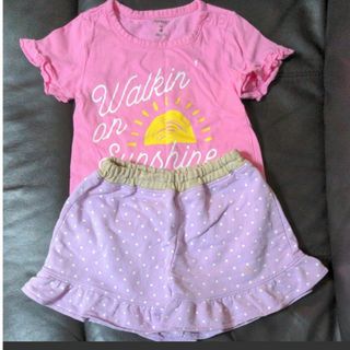 ベルメゾン(ベルメゾン)の女の子上下セット 半袖Tシャツ ショートパンツ サイズ80~90(Tシャツ/カットソー)