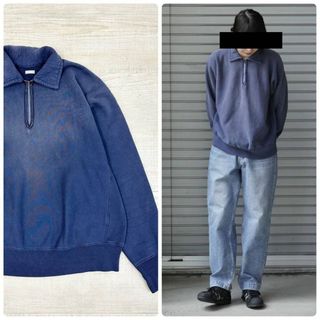 22aw 2022 美品 アプレッセ ヴィンテージ ハーフ ジップ スウェットの ...