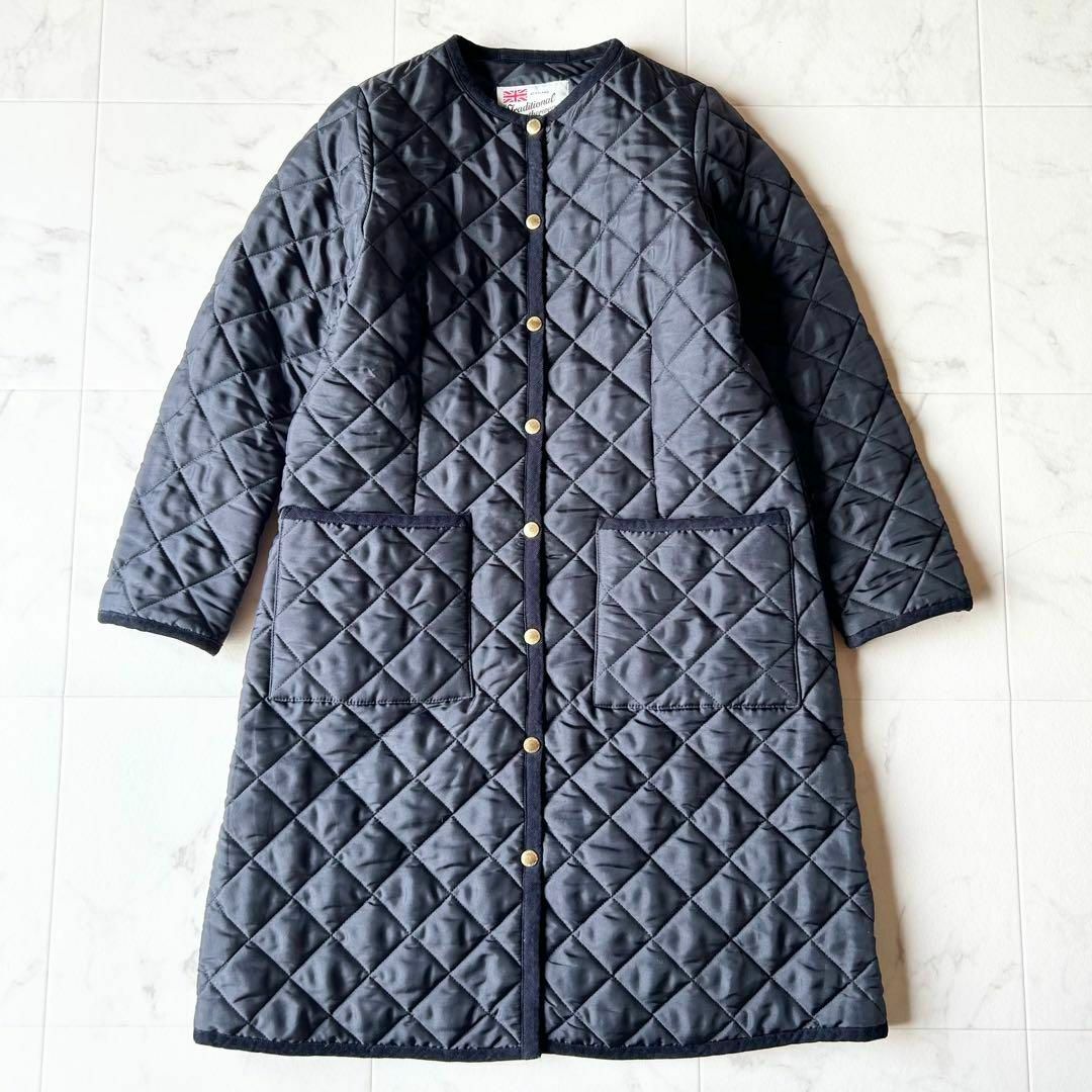 TRADITIONAL WEATHERWEAR(トラディショナルウェザーウェア)のトラディショナルウェザーウェア　ARKLEY LONG  ネイビー　34 レディースのジャケット/アウター(ダウンジャケット)の商品写真