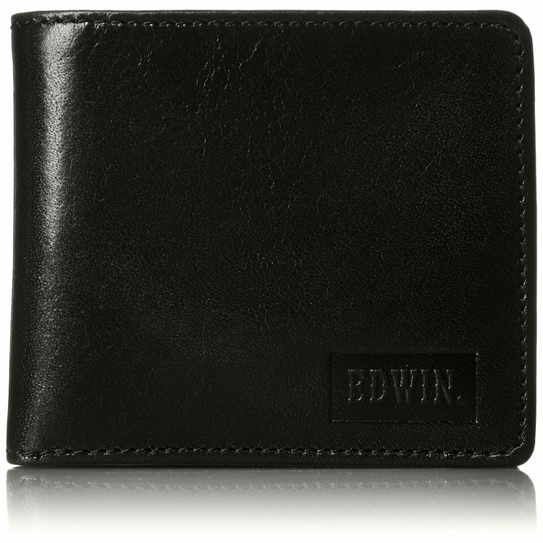 【色: ブラック】[エドウィン] 二つ折り財布 イタリアンレザー エンボス 紙幣
