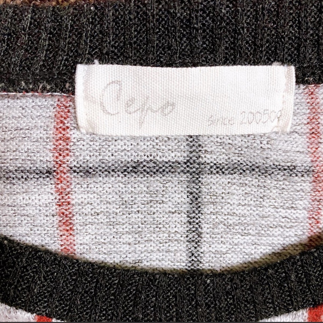 CEPO(セポ)のcepo チェック柄カットソー　タッタソールチェック レディースのトップス(カットソー(長袖/七分))の商品写真