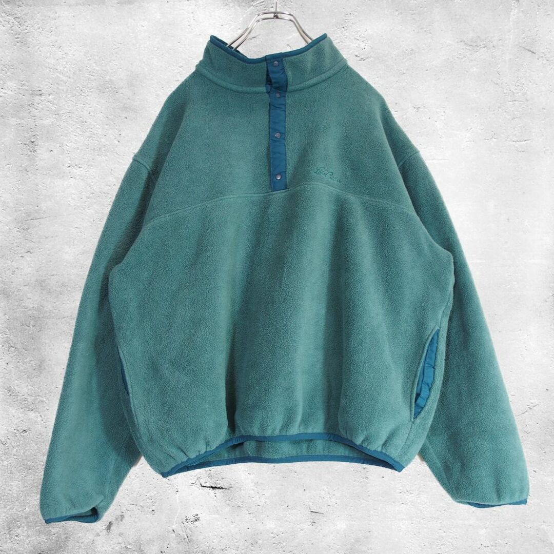 L.L.Bean - 80s L.L.Bean スナップT型 フリースジャケット 筆記体ロゴ
