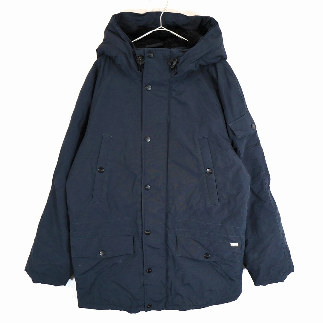 carhartt(カーハート)のCarhartt カーハート ナイロン 中綿ジャケット 防寒  アメカジ ネイビー (メンズ L) 中古 古着 O1983 メンズのジャケット/アウター(その他)の商品写真