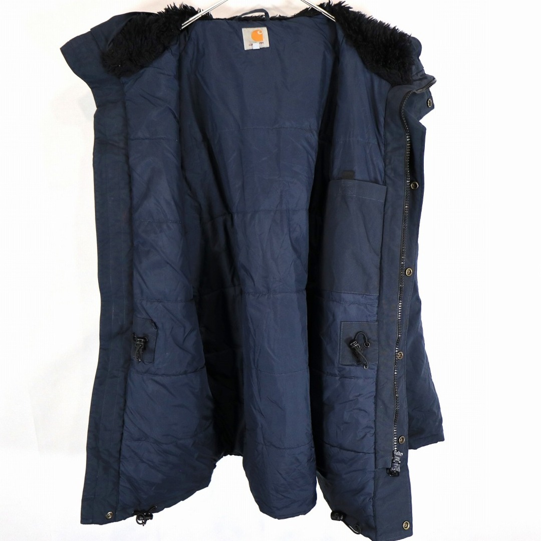 carhartt(カーハート)のCarhartt カーハート ナイロン 中綿ジャケット 防寒  アメカジ ネイビー (メンズ L) 中古 古着 O1983 メンズのジャケット/アウター(その他)の商品写真