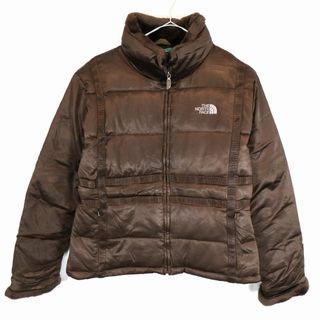 ザノースフェイス(THE NORTH FACE)のTHE NORTH FACE ノースフェイス ダウンジャケット アウトドア キャンプ アウター 登山 ダークブラウン (レディース XL) 中古 古着 O1995(ダウンジャケット)