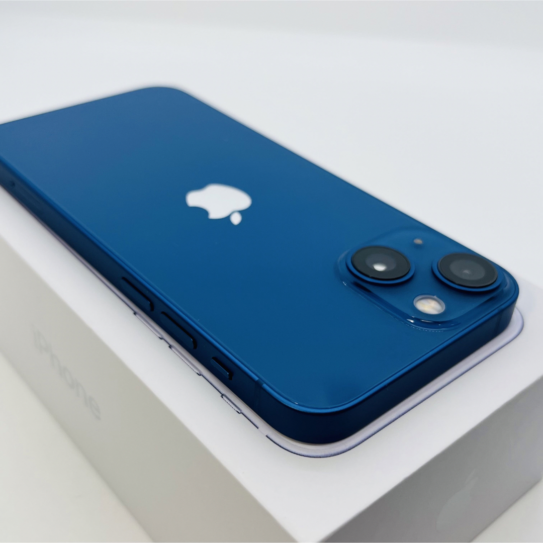 100% iPhone 13 mini ブルー 128 GB SIMフリー 本体 - スマートフォン本体