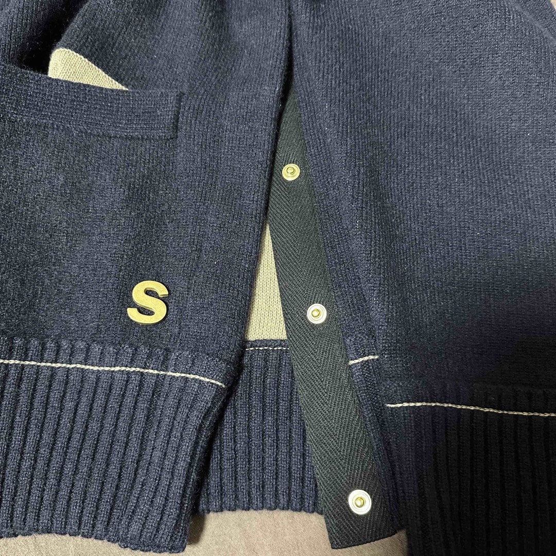 sacai(サカイ)のsacai 22AW カシミア ニット カーディガン ネイビー スウェット メンズのトップス(カーディガン)の商品写真