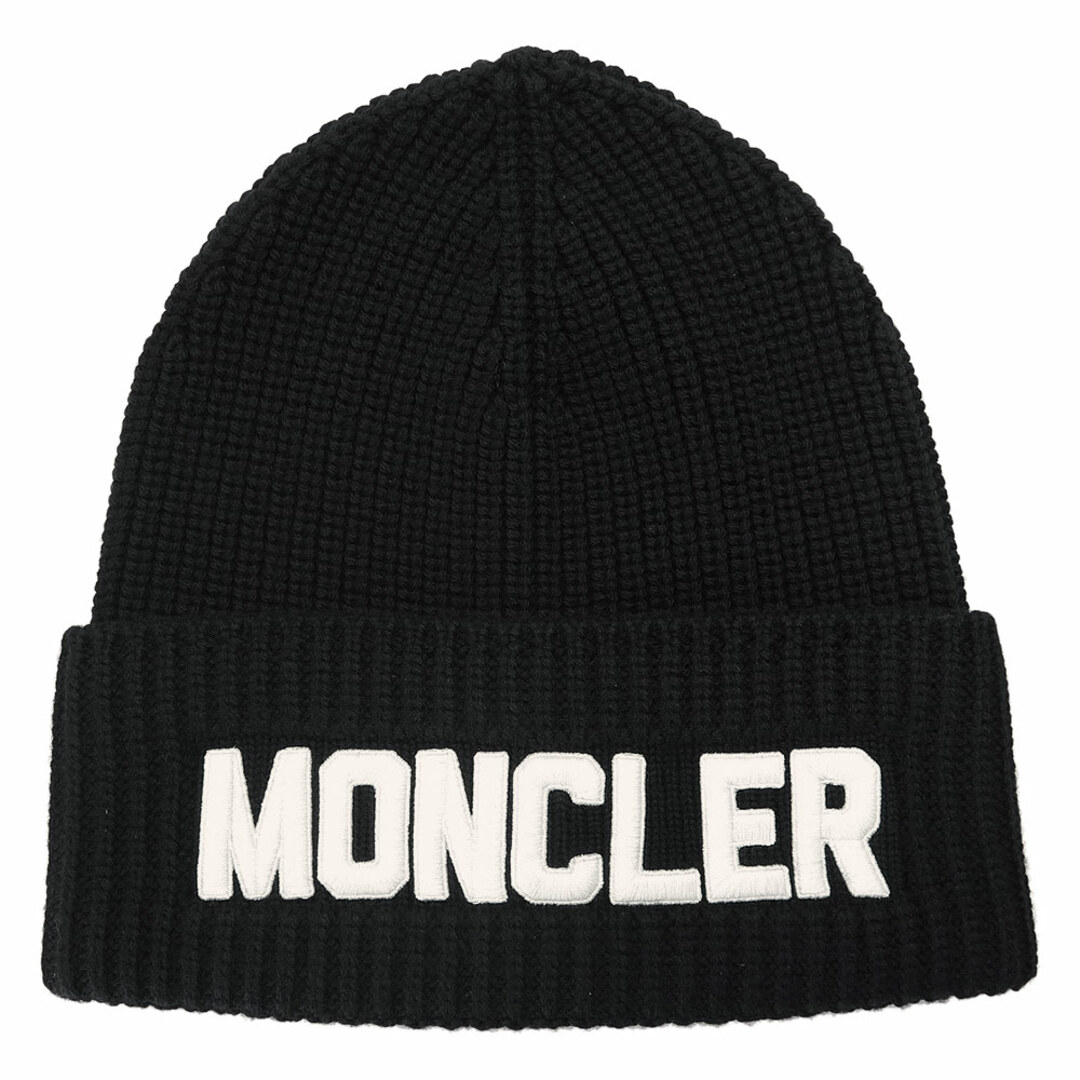 【未使用】Monclerニット帽 ビーニー キャップ モンクレール ブラック 黒