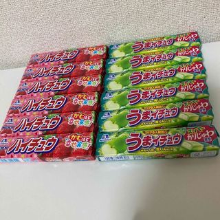 モリナガセイカ(森永製菓)の森永　ハイチュウ　青リンゴ　グリーンアップル　ストロベリー　12本セット(菓子/デザート)