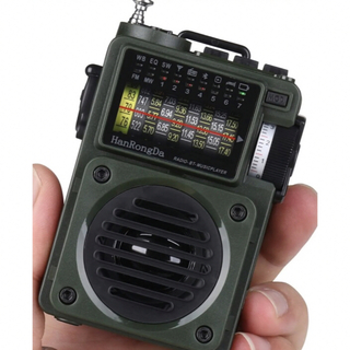 HanRongDa HRD700 Bluetoothスピーカー 小型BCLラジオ(ポータブルプレーヤー)