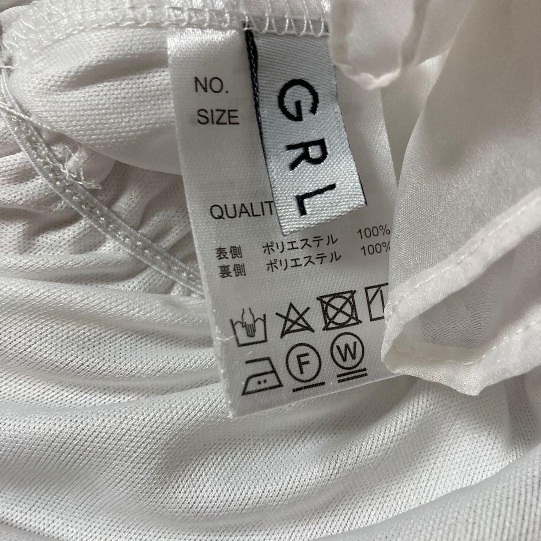 GRL(グレイル)のシアーギャザーショート丈ブラウス GRL グレイル tu541 レディースのトップス(シャツ/ブラウス(半袖/袖なし))の商品写真