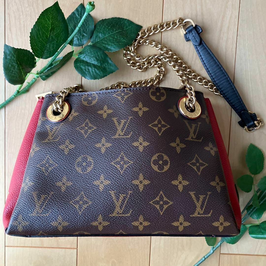 ルイヴィトン　スレンヌBB　チェーンショルダー　レッド　LOUISVUITTON