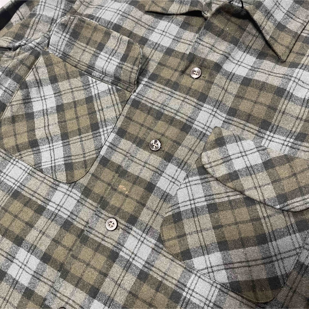 pendleton ウールシャツ 50s～60s オンブレ ombre 開襟