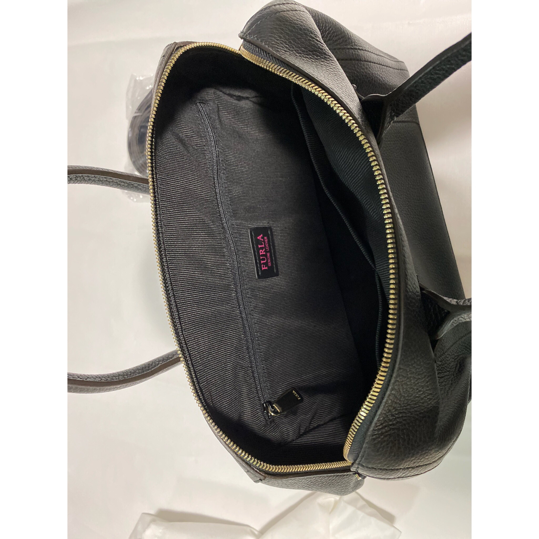 【未使用】FURLA アルバ サッチェル カーフ レザー ミニボストンバッグ