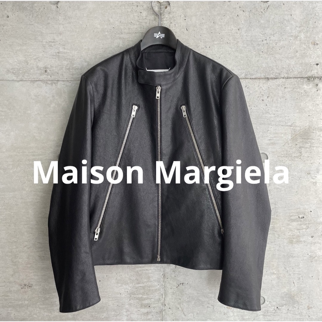 ライダースジャケットMaison Margiela 17ss 八の字 レザーライダースジャケット