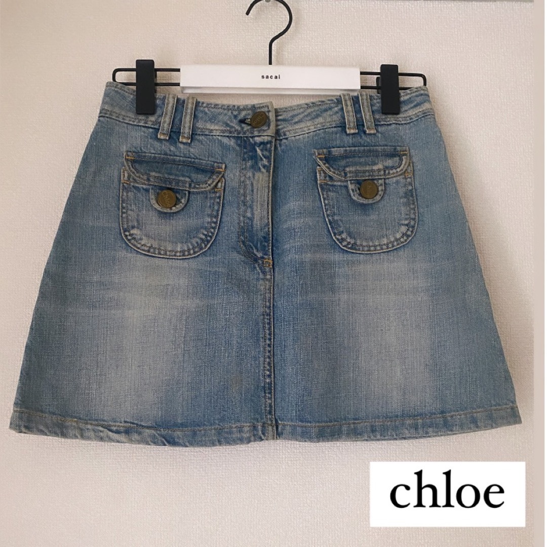 Chloe クロエ デニムスカート ブルーデニム 34サイズ