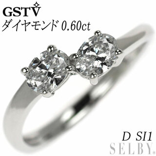 GSTV Pt950 オーバルカット ダイヤモンド リング D0.60ct D SI1