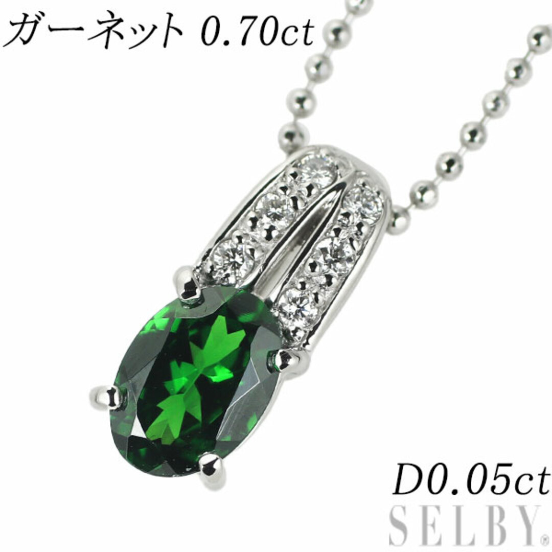 【Jewelry】Pt850 ガーネットネックレス D：0.41ct 13.4g/ok03666ng