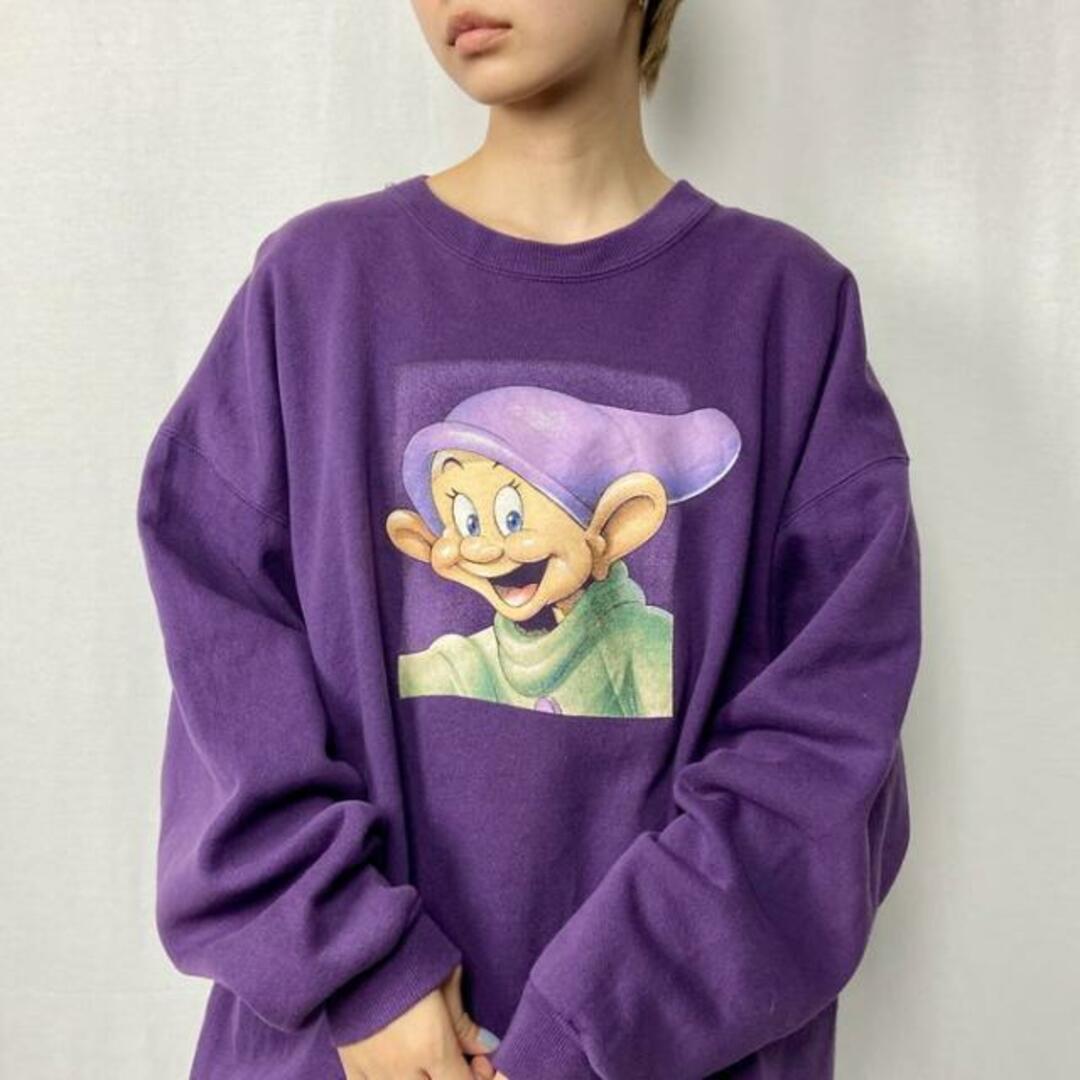 90年代 Disney DOPEY ドーピー 白雪姫 七人の小人 キャラクタープリント スウェットシャツ  メンズXL相当