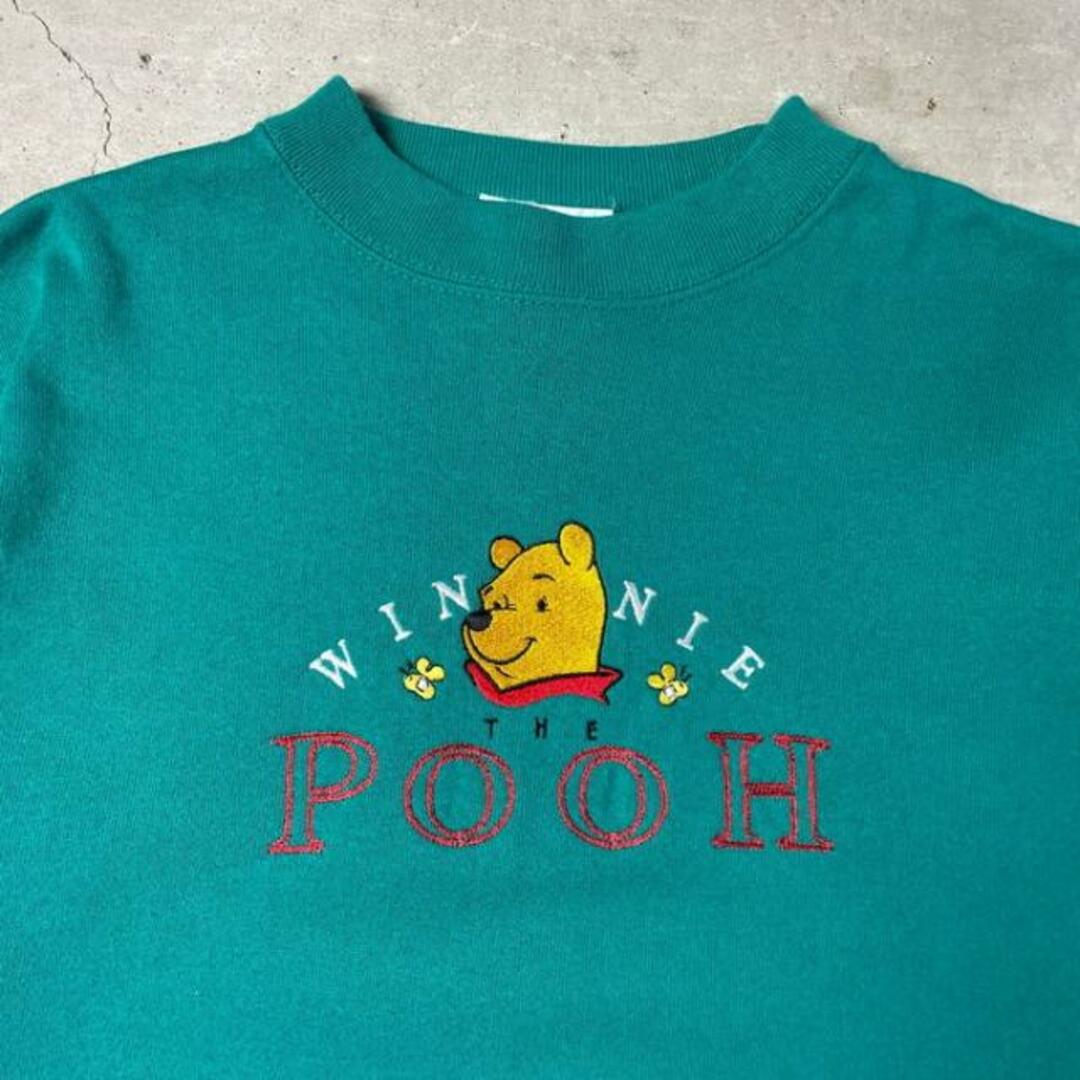 USA製 90年代 Pooh ディズニー くまのプーさん キャラクター 刺繍 スウェットシャツ  メンズXL 1