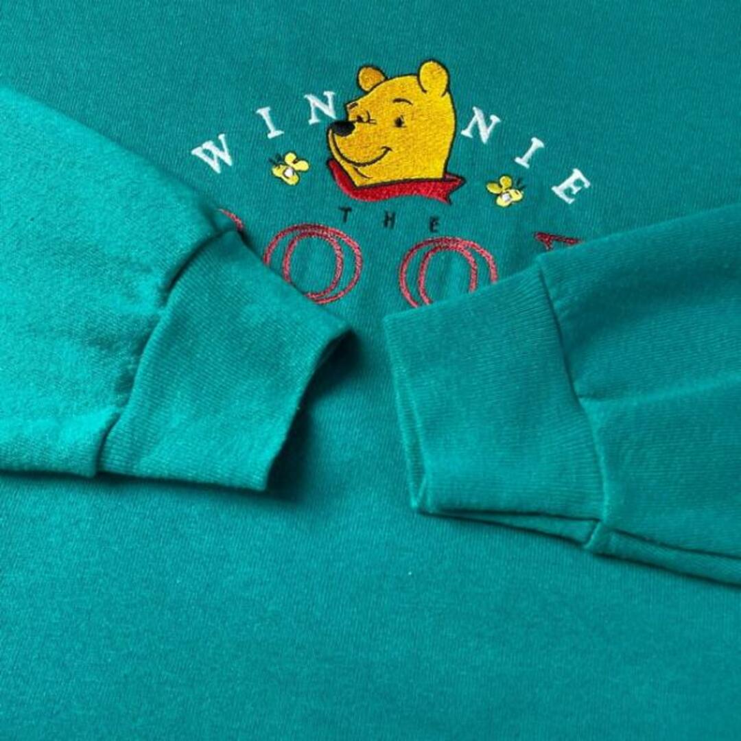 USA製 90年代 Pooh ディズニー くまのプーさん キャラクター 刺繍 スウェットシャツ  メンズXL 3