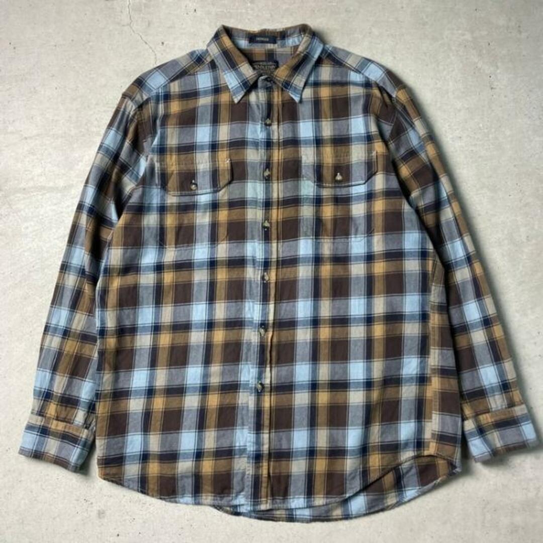 PENDLETON ペンドルトン チェック柄 ウール×コットン 長袖シャツ