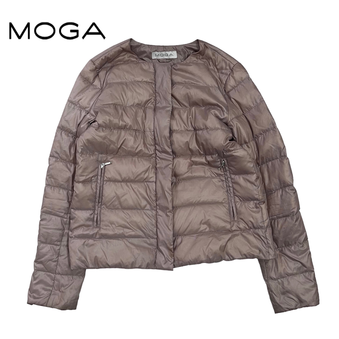 【MOGA】ノーカラーダウンジャケット