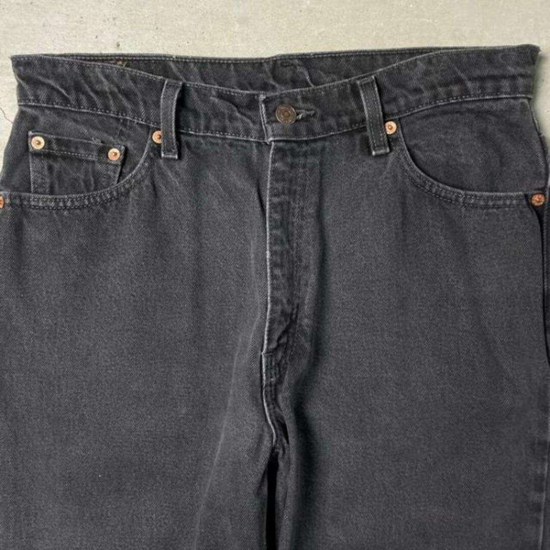 90年代 USA製 Levi's リーバイス 512 テーパード ブラックデニムパンツ レディースW31 メンズ