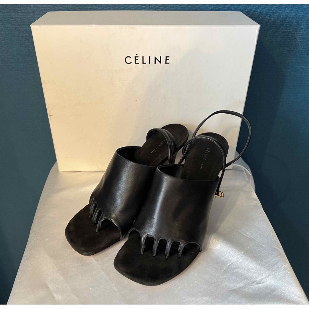 【希少】CELINE ブラック サンダル フィービー期 36.5レディース