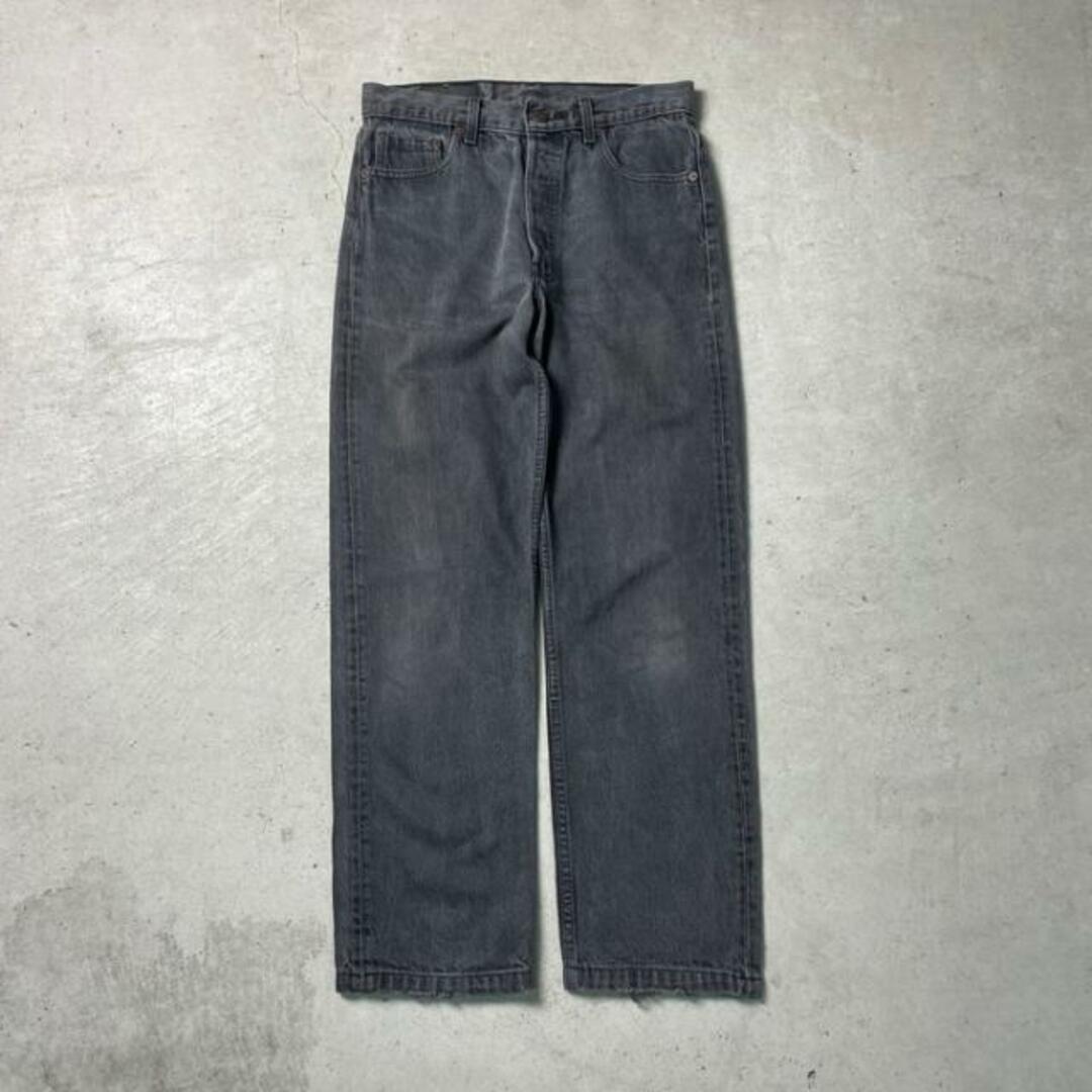 USA製 90年代 Levi's リーバイス 501 0660 後染め グレーデニム フェード ブラックデニムパンツ メンズW30