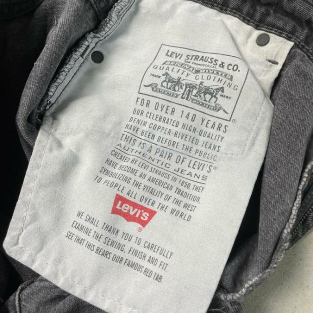 USA製 90年代 Levi's リーバイス 550 RELAXED FIT 後染め テーパードブラックデニムパンツ メンズW34相当 レディースM