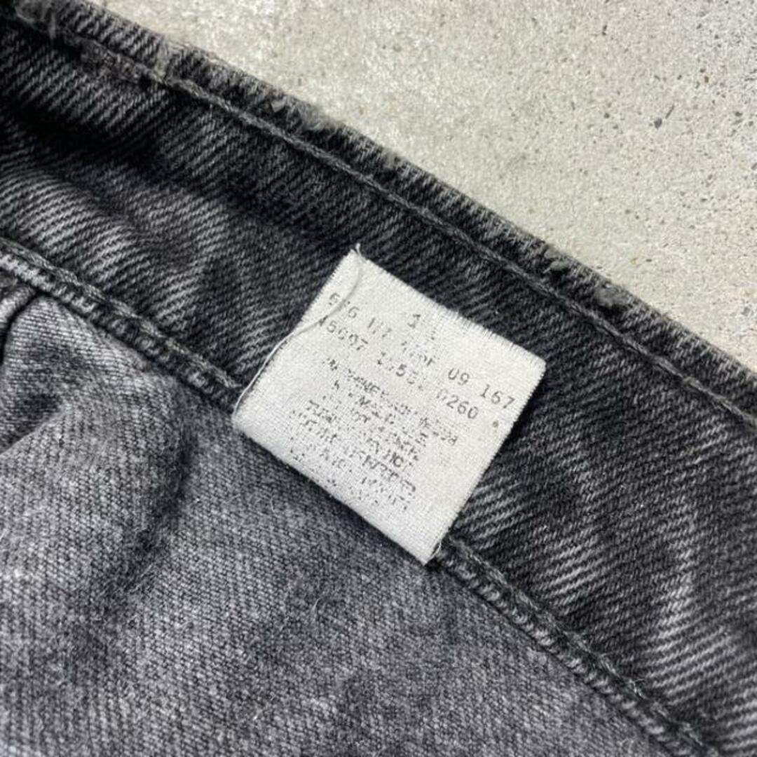 USA製 年代 Levi's リーバイス  RELAXED FIT 後染め テーパードブラックデニムパンツ メンズW相当 レディースM