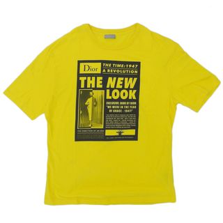 ディオールオム(DIOR HOMME)のディオール オム 美品 DIOR HOMME ディオール オム  THE NEW LOOK print tee 半袖 Tシャツ トップス メンズ イエロー L 863J621K7912 L(その他)