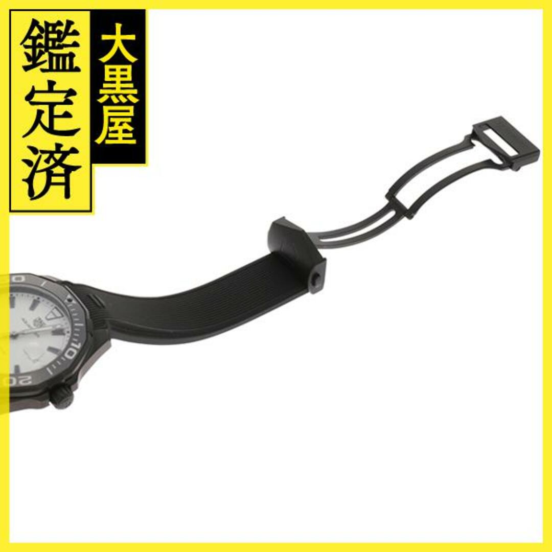 タグ　ホイヤ―　アクアレーサー　ホワイト文字盤　クオーツ　メンズ腕時計【433】